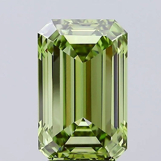 3.32ct Emerald Lab Grown Diamond (Colour Fancy Vivid Green, Clarity VVS2, IGI Certified)