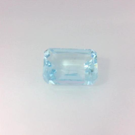 3.35ct Octagonal Natural Aquamarine (Colour Blue, Clarity Slightly Included, Cut Faceted)
