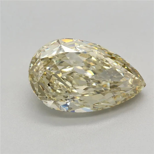 3.36ct Pear Lab Grown Diamond (Colour Fancy Light Yellow, Clarity VVS2, IGI Certified)