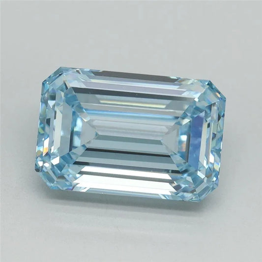 3.41ct Emerald Lab Grown Diamond (Colour Fancy Intense Blue, Clarity VVS2, IGI Certified)