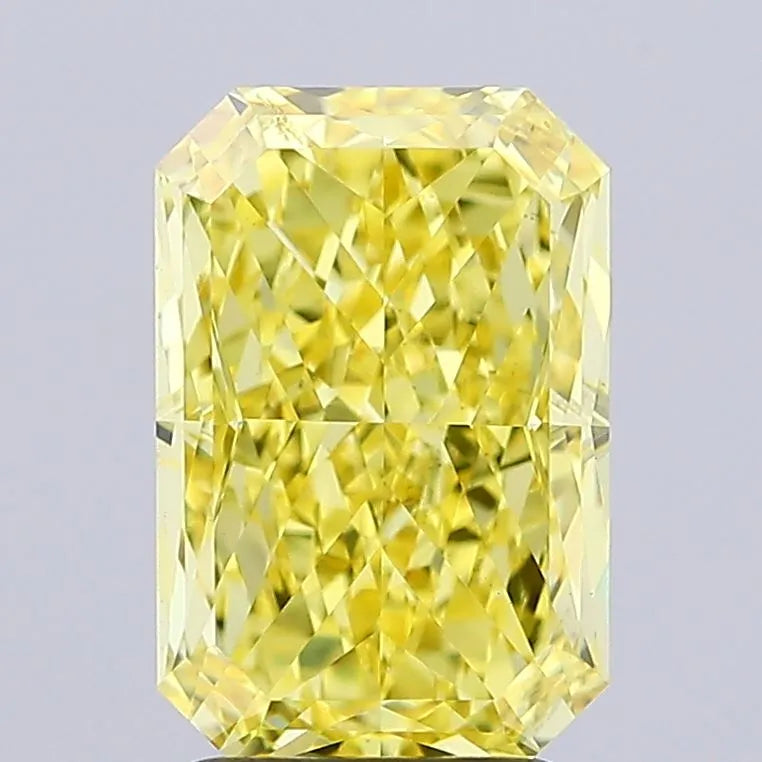 3.42ct Radiant Lab Grown Diamond (Colour Fancy Intense Yellow, Clarity VVS2, IGI Certified)