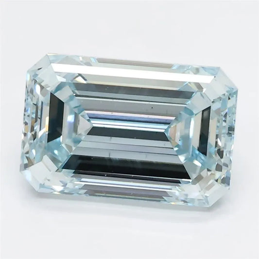 3.44ct Emerald Lab Grown Diamond (Colour Fancy Green Blue, Clarity VS1, IGI Certified)