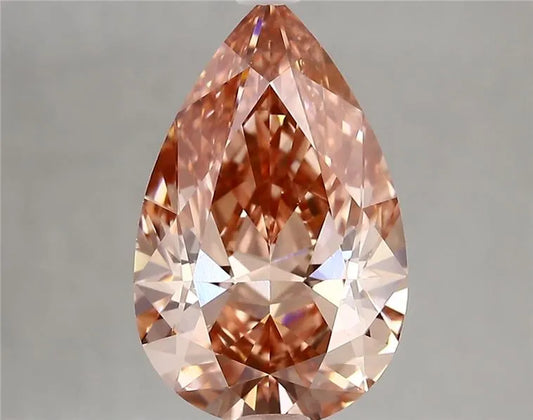 3.47ct Pear Lab Grown Diamond (Colour Fancy Vivid Pink, Clarity VVS2, IGI Certified)