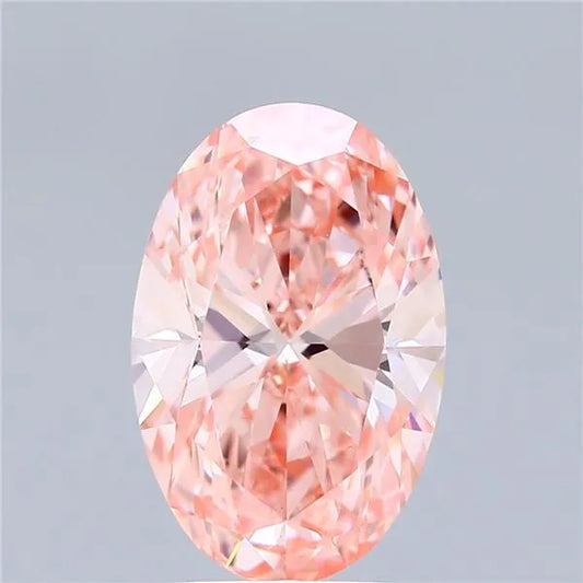 3.50ct Oval Lab Grown Diamond (Colour Fancy Vivid Pink, Clarity VVS2, IGI Certified)