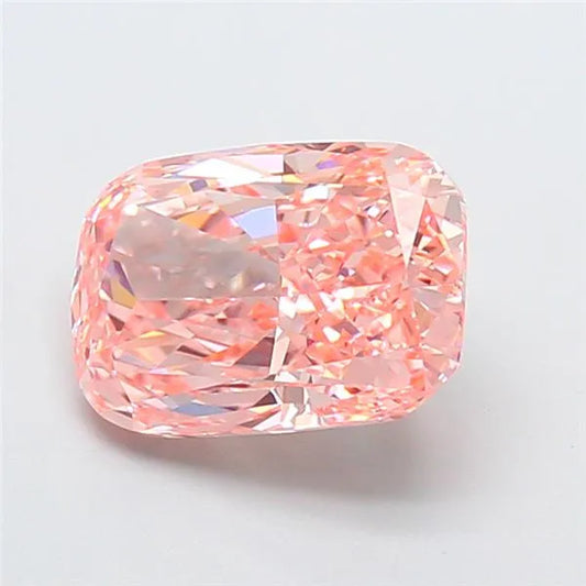 3.51ct Cushion modified Lab Grown Diamond (Colour Fancy Vivid Pink, Clarity VS1, IGI Certified)