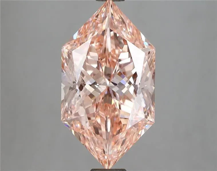 3.51ct Hexagonal Lab Grown Diamond (Colour Fancy Vivid Pink, Clarity VVS2, IGI Certified)