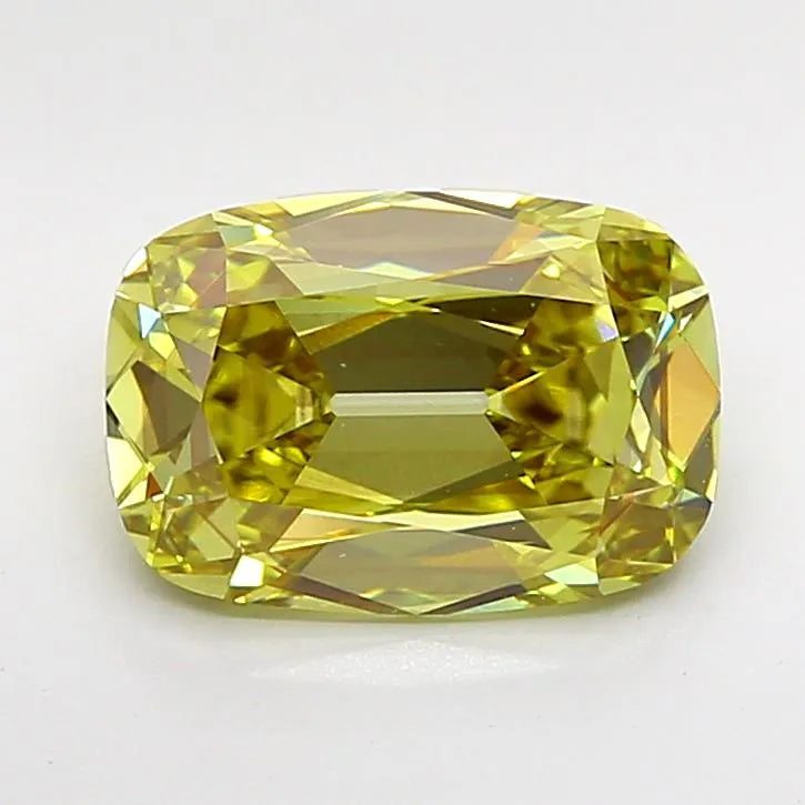 3.52ct Cushion brilliant Lab Grown Diamond (Colour Fancy Yellow, Clarity VS2, IGI Certified)