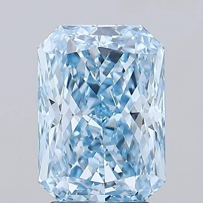 3.52ct Radiant Lab Grown Diamond (Colour Fancy Vivid Blue, Clarity VVS2, IGI Certified)