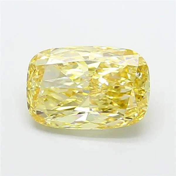 3.53ct Cushion modified Lab Grown Diamond (Colour Fancy Intense Yellow, Clarity VS1, IGI Certified)