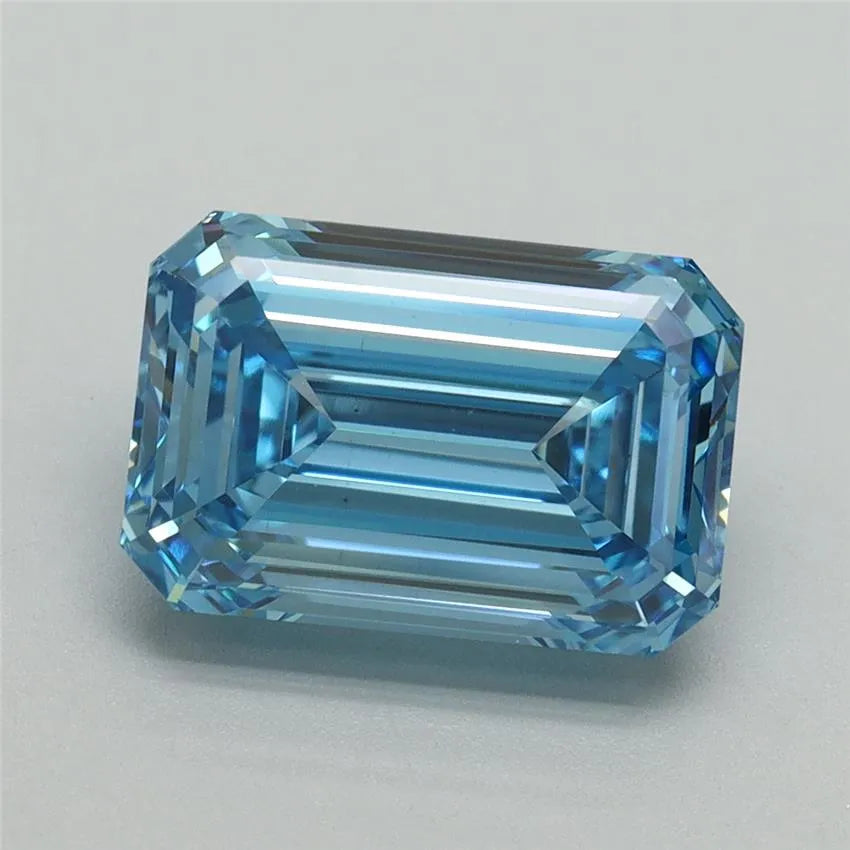 3.53ct Emerald Lab Grown Diamond (Colour Fancy Vivid Blue, Clarity VS1, IGI Certified)