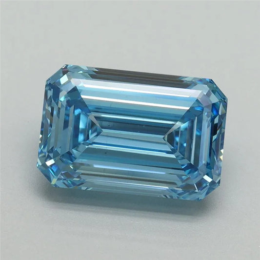 3.53ct Emerald Lab Grown Diamond (Colour Fancy Vivid Blue, Clarity VS1, IGI Certified)