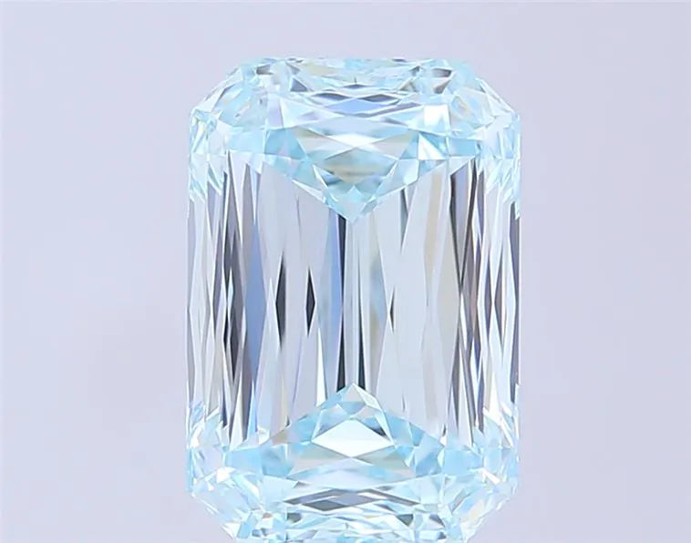3.53ct Radiant Lab Grown Diamond (Colour Fancy Greenish Blue, Clarity VVS2, IGI Certified)