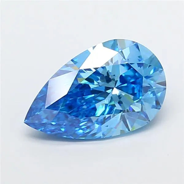 3.54ct Pear Lab Grown Diamond (Colour Fancy Vivid Blue, Clarity VS2, IGI Certified)