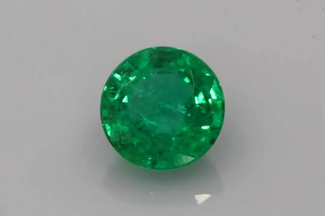 3.54ct Round Natural Emerald (Colour Green, Clarity Eye Clean, Cut Faceted)