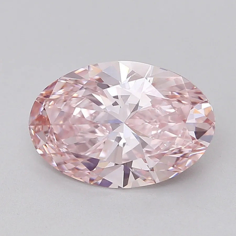 3.55ct Oval Lab Grown Diamond (Colour Fancy Intense Pink, Clarity VVS2, IGI Certified)