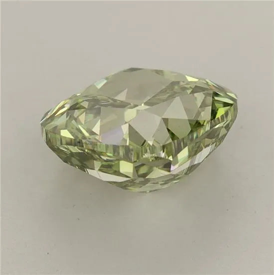 3.56ct Cushion modified Lab Grown Diamond (Colour Fancy Vivid Green, Clarity VVS2, IGI Certified)