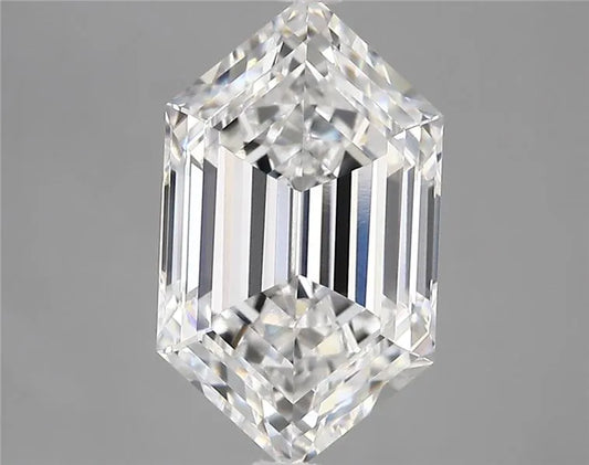 3.56ct Hexagonal Lab Grown Diamond (Colour D, Clarity VVS2, IGI Certified)