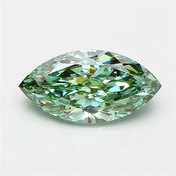 3.57ct Marquise Lab Grown Diamond (Colour Fancy Vivid Green, Clarity VS1, IGI Certified)
