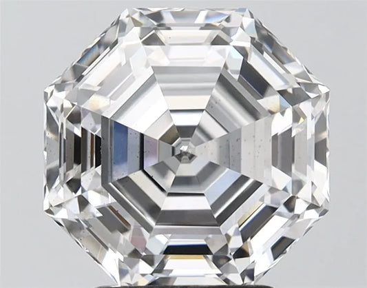 3.57ct Octagonal Lab Grown Diamond (Colour E, Clarity VS2, IGI Certified)