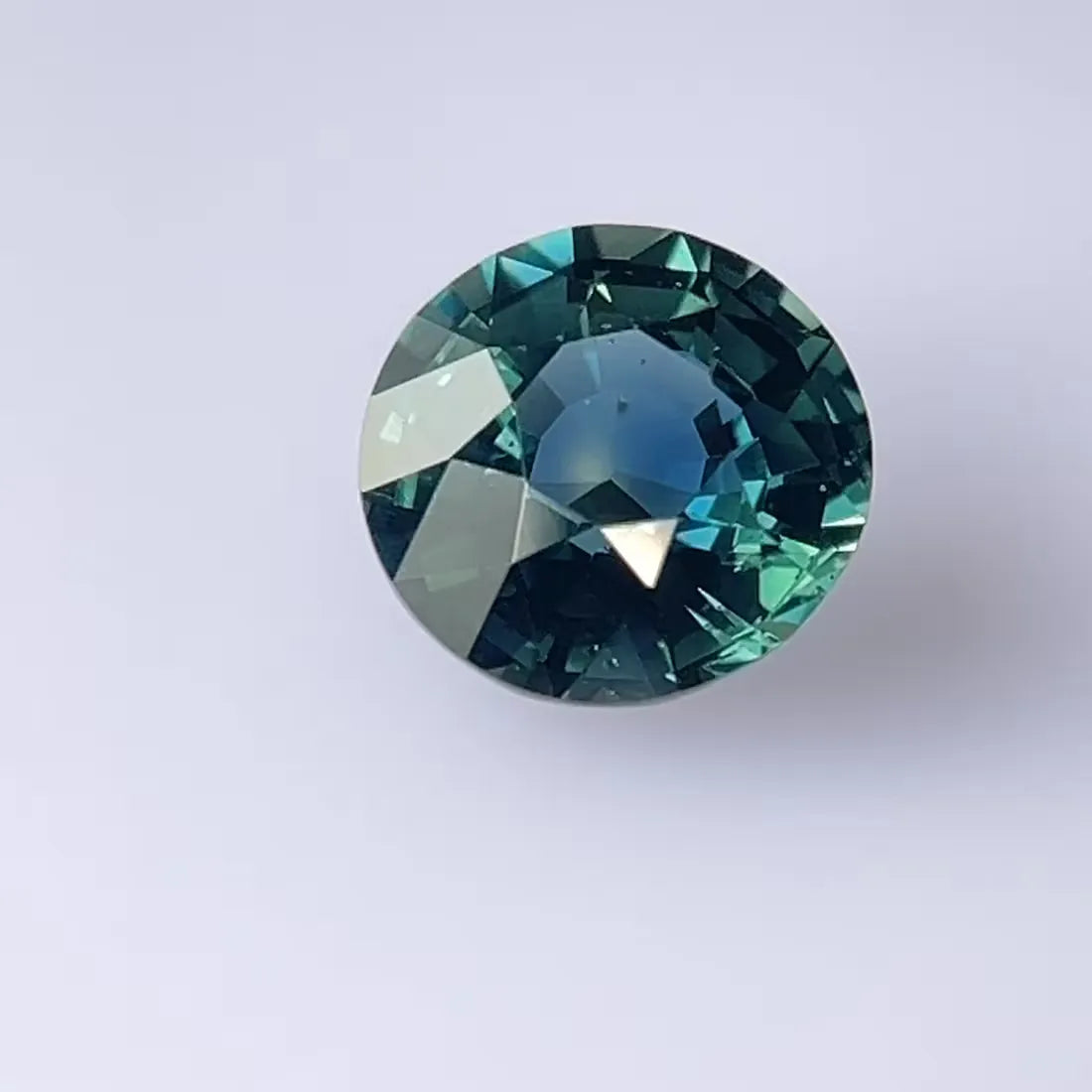 3.57ct Round Natural Sapphire (Colour Teal, Clarity Eye Clean, Cut Faceted)
