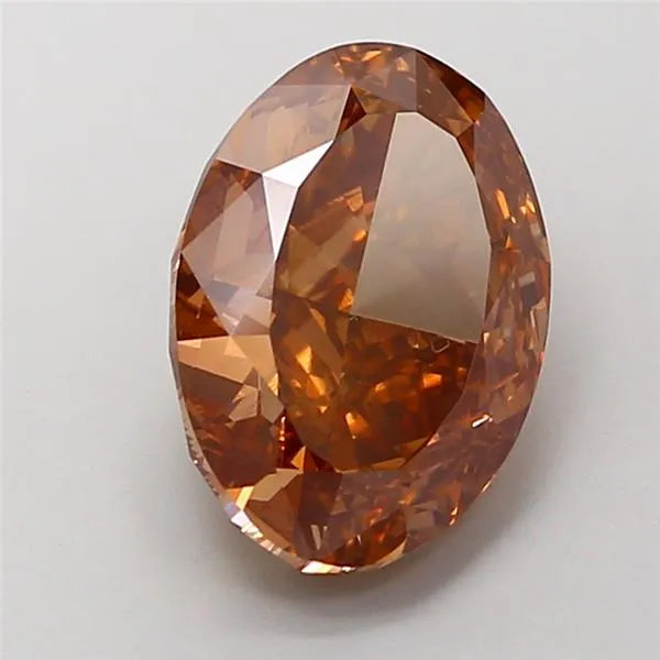 3.58ct Oval Lab Grown Diamond (Colour Fancy Intense Orange Brown, Clarity VS2, IGI Certified)