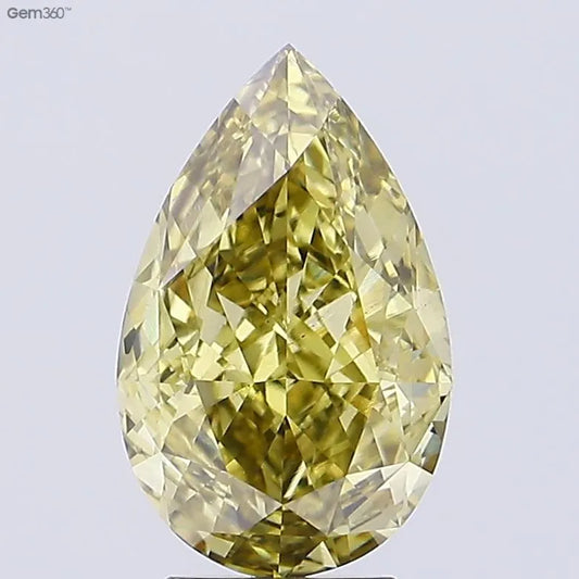3.59ct Pear Lab Grown Diamond (Colour Fancy Intense Gray Yellow, Clarity VS1, IGI Certified)