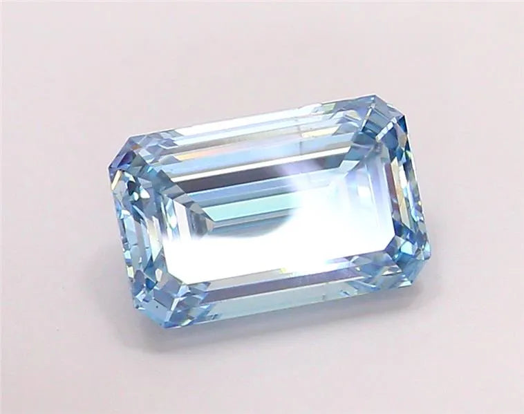 3.73ct Emerald Lab Grown Diamond (Colour Fancy Intense Blue, Clarity SI1, IGI Certified)