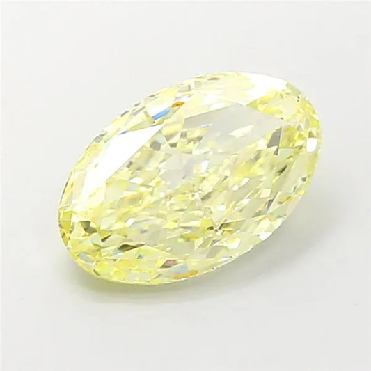 3.74ct Oval Lab Grown Diamond (Colour Fancy Light Yellow, Clarity VS1, IGI Certified)