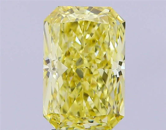 3.75ct Radiant Lab Grown Diamond (Colour Fancy Intense Yellow, Clarity VS1, IGI Certified)