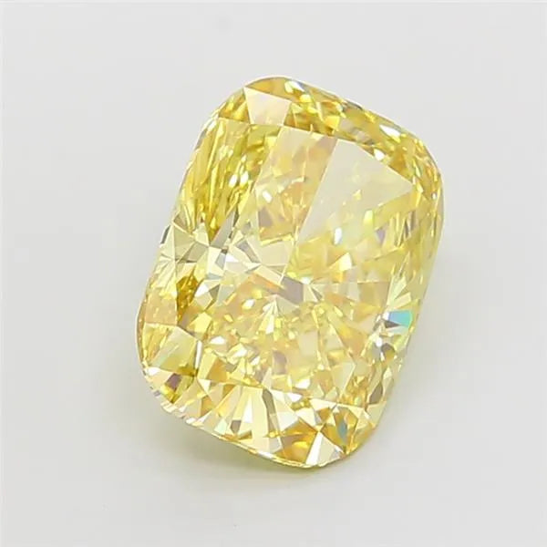 3.77ct Cushion modified Lab Grown Diamond (Colour Fancy Intense Yellow, Clarity VS1, IGI Certified)