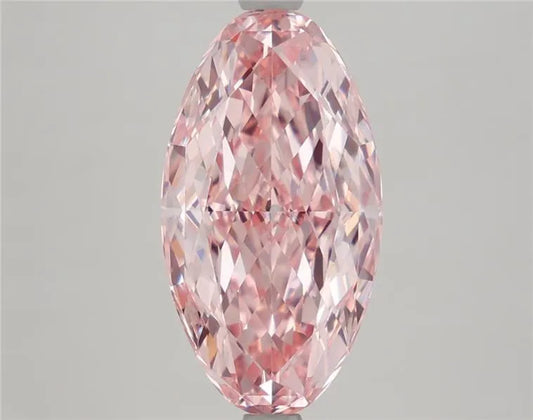 3.79ct Oval Lab Grown Diamond (Colour Fancy Vivid Pink, Clarity VS1, IGI Certified)