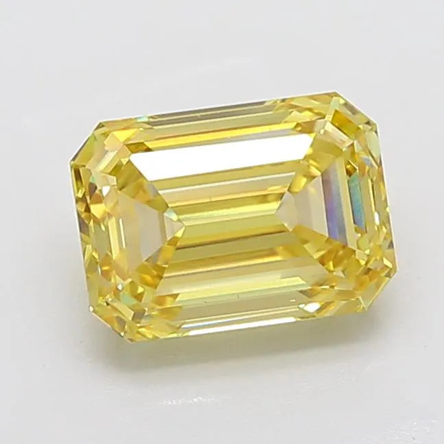 3.80ct Emerald Lab Grown Diamond (Colour Fancy Yellow, Clarity VS1, IGI Certified)