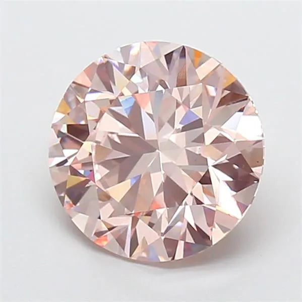 3.84ct Round Lab Grown Diamond (Colour Fancy Light Pink, Clarity VS1, Cut ID, IGI Certified)