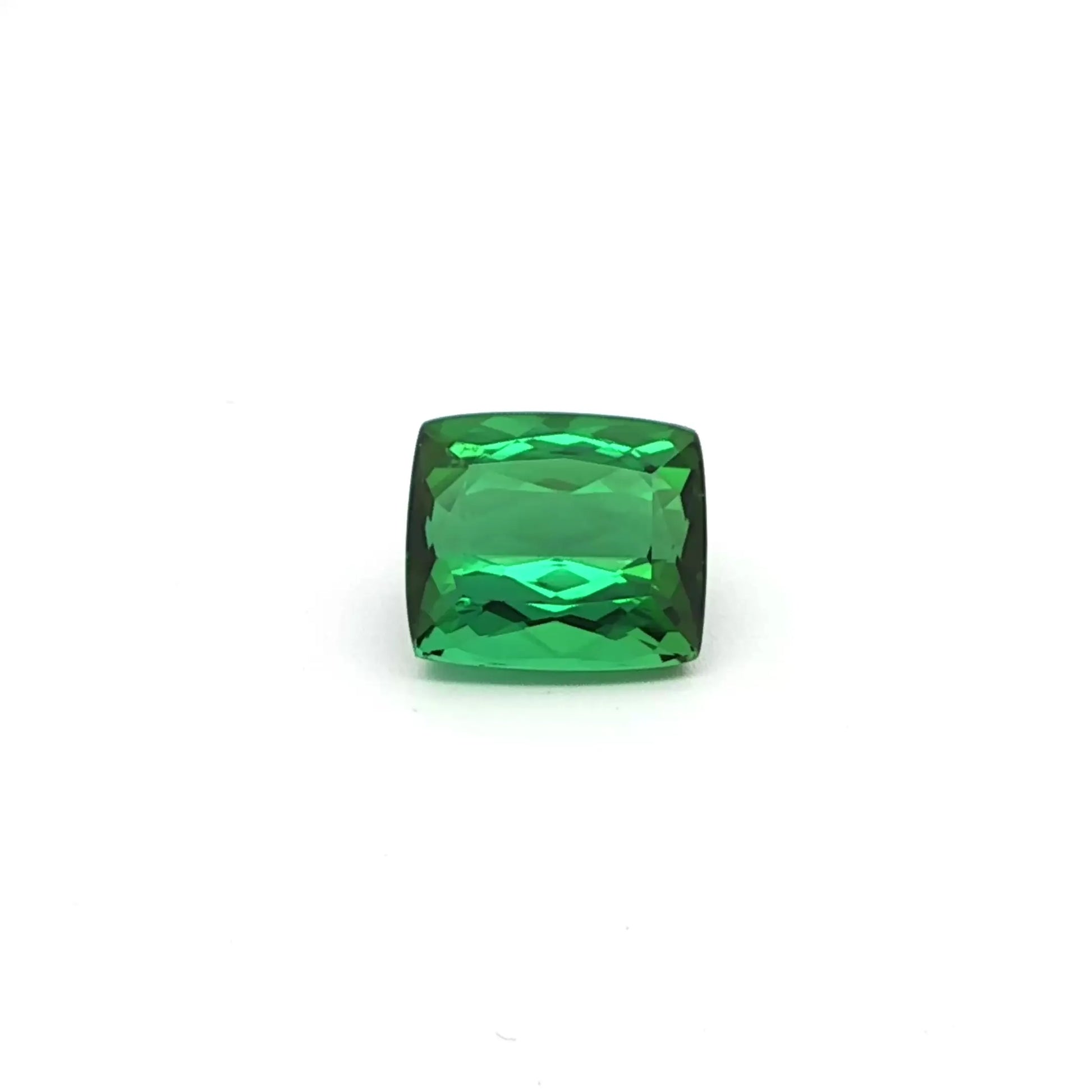 3.85ct Cushion Natural Tourmaline (Colour Green, Clarity Eye Clean, Cut Faceted)