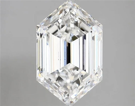 3.88ct Hexagonal Lab Grown Diamond (Colour D, Clarity VVS2, IGI Certified)