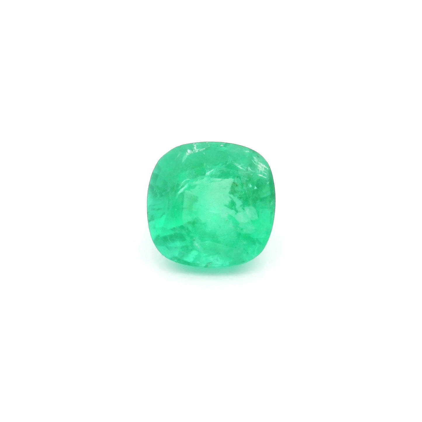 2.03ct Cushion Natural Emerald (Colour Green, Clarity Moderately Included, Cut Faceted)
