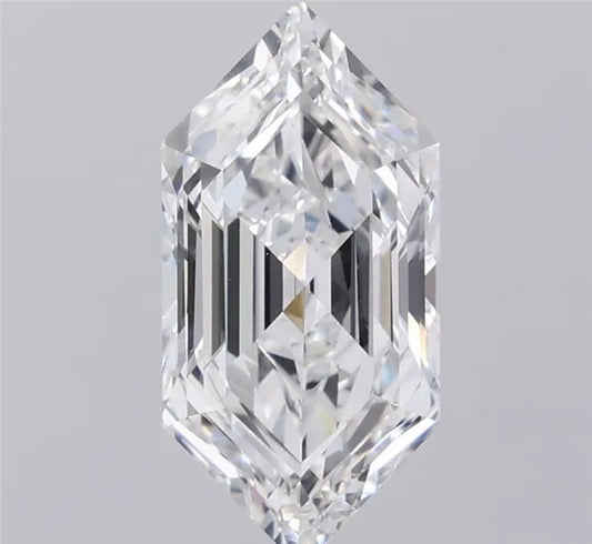 4.00ct Hexagonal Lab Grown Diamond (Colour E, Clarity VVS1, IGI Certified)