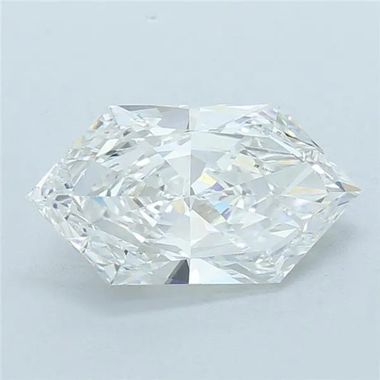 4.00ct Hexagonal Lab Grown Diamond (Colour E, Clarity VVS2, IGI Certified)