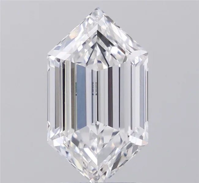 4.00ct Hexagonal Lab Grown Diamond (Colour F, Clarity VVS2, IGI Certified)