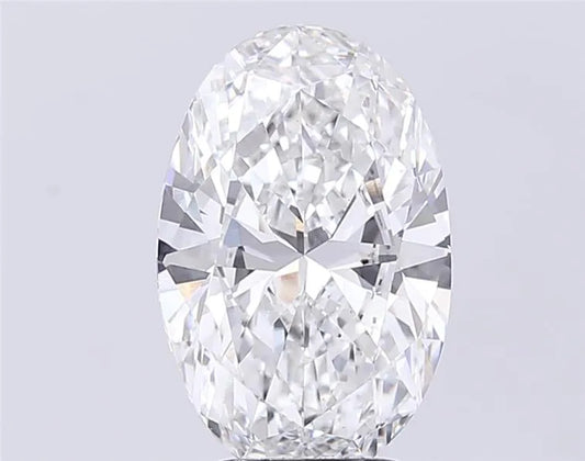 4.00ct Oval Lab Grown Diamond (Colour F, Clarity VS2, IGI Certified)