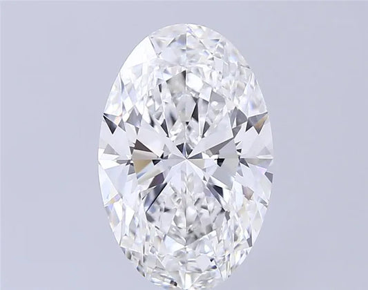 4.00ct Oval Lab Grown Diamond (Colour F, Clarity VVS2, IGI Certified)