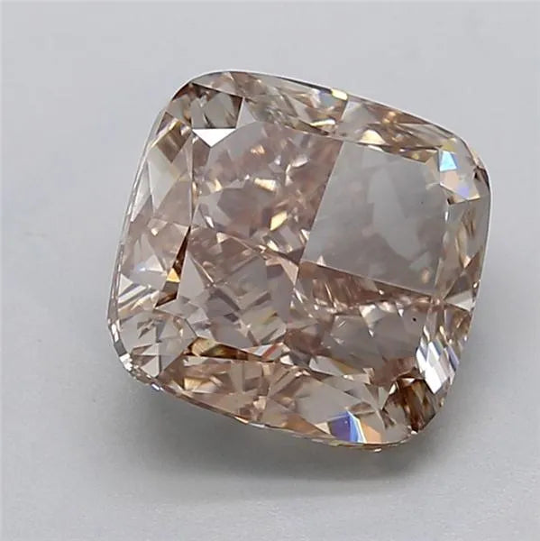 4.01ct Cushion modified Lab Grown Diamond (Colour Fancy Light Brown, Clarity VS1, IGI Certified)