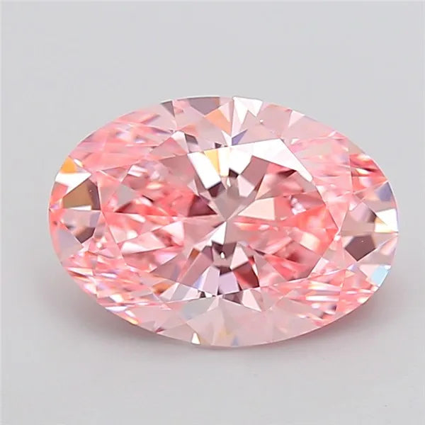 4.01ct Oval Lab Grown Diamond (Colour Fancy Vivid Pink, Clarity VVS2, IGI Certified)