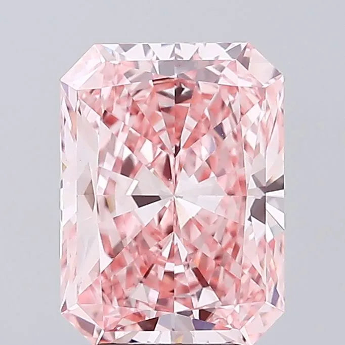 4.01ct Radiant Lab Grown Diamond (Colour Fancy Vivid Pink, Clarity VVS2, IGI Certified)