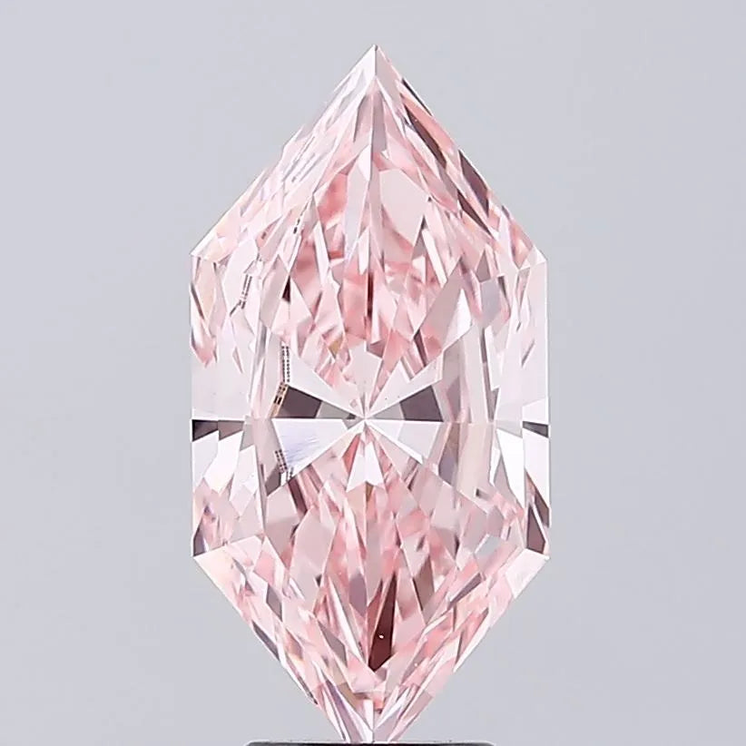4.02ct Hexagonal Lab Grown Diamond (Colour Fancy Vivid Pink, Clarity VS1, IGI Certified)