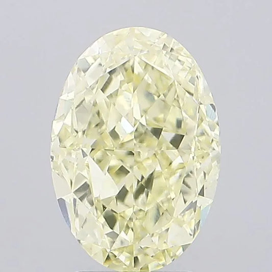 4.02ct Oval Lab Grown Diamond (Colour Fancy Light Yellow, Clarity VVS2, IGI Certified)