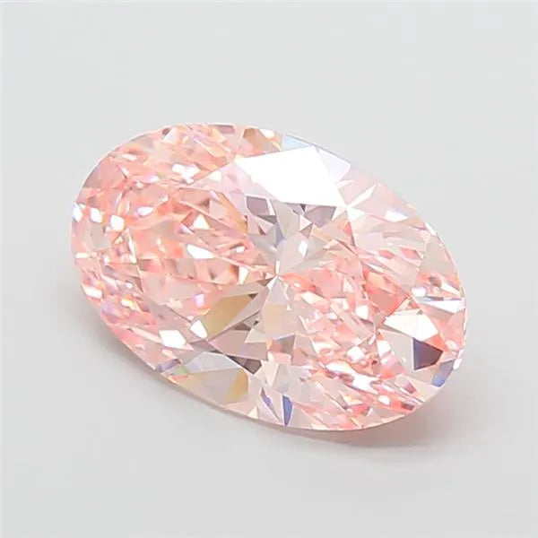 4.02ct Oval Lab Grown Diamond (Colour Fancy Vivid Pink, Clarity VS1, IGI Certified)