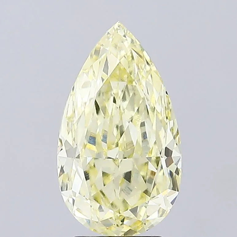 4.02ct Pear Lab Grown Diamond (Colour Fancy Yellow, Clarity VVS2, IGI Certified)