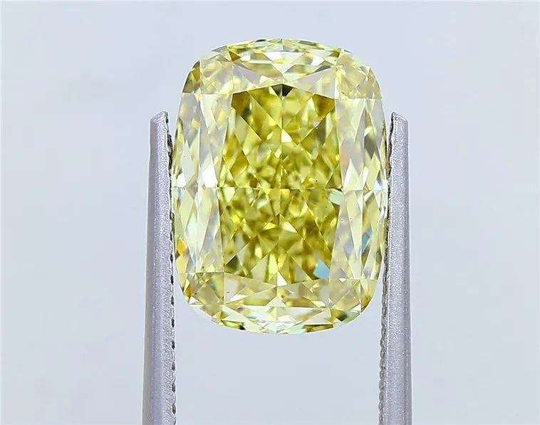 4.03ct Cushion modified Lab Grown Diamond (Colour Fancy Intense Yellow, Clarity VS1, IGI Certified)