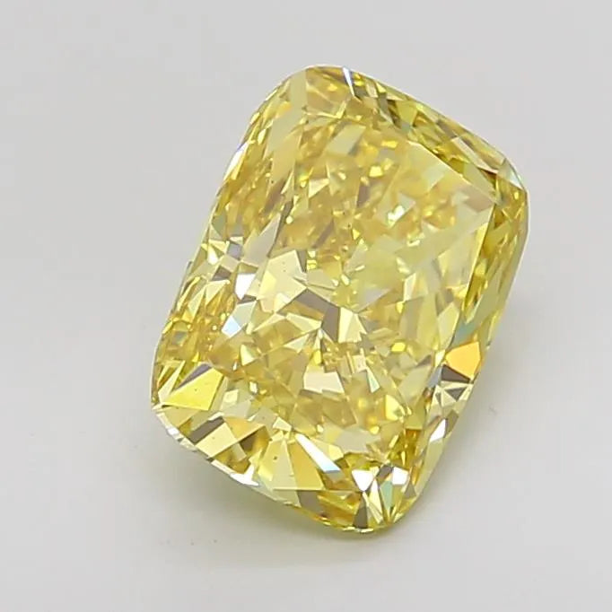 4.03ct Cushion modified Lab Grown Diamond (Colour Fancy Intense Yellow, Clarity VS2, IGI Certified)
